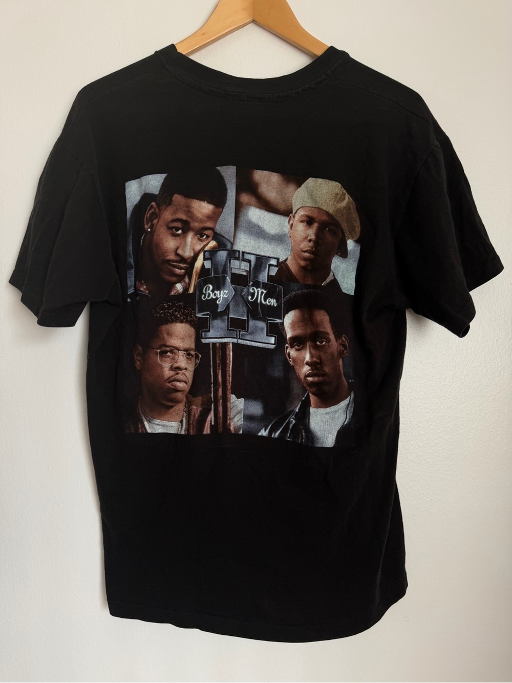 Vintage Boyz ll Men Tour Shirt 90’s Size Large Single Stitched Black Blue